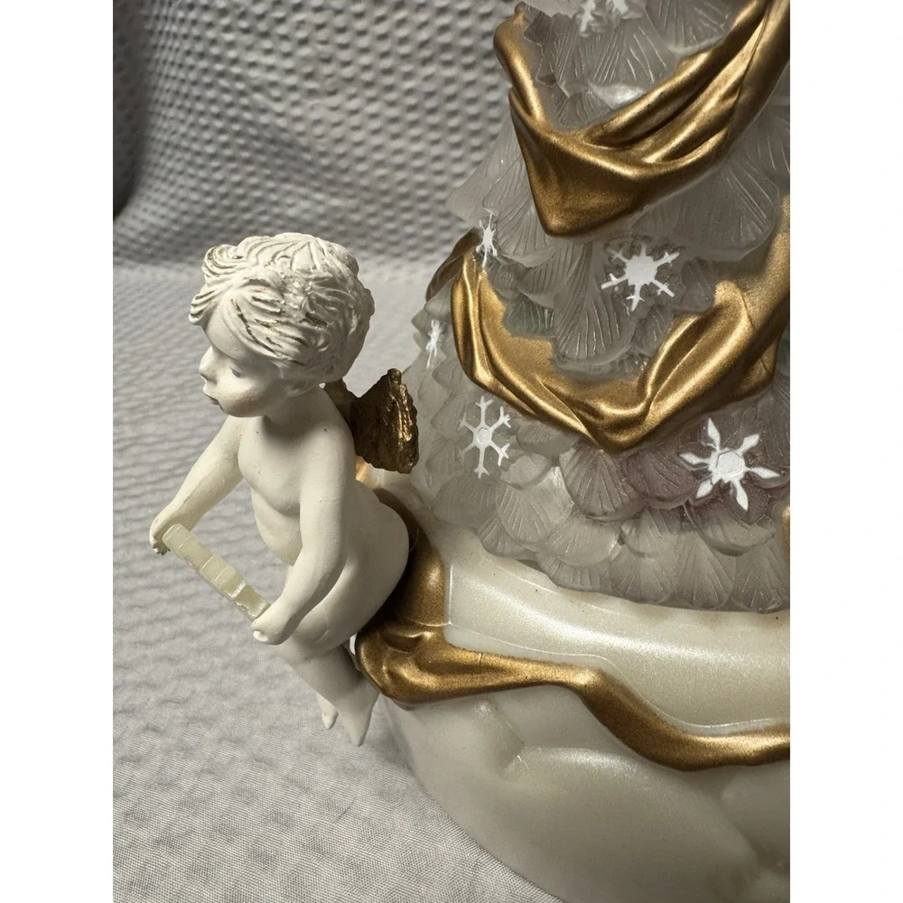 Vintage 1996 Avon Sparkling Angelic Musical Christmas Hark the Herald Angels